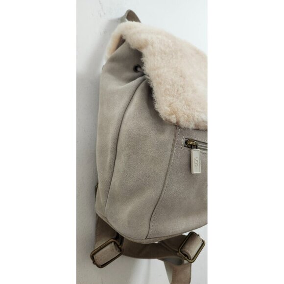 Women\'s UGG AUSTRALIA beige Suede Shearling Mini Backpack main image 9